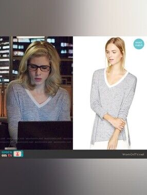 Wilfred for Aritzia grey heathered Sherbrooke V-neck sweater
